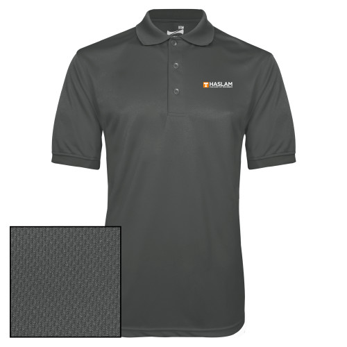  Charcoal Dry Mesh Polo - HASLAM College of Business Embroidery