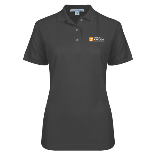  Womens Silk Touch Charcoal Pique Polo - Natalie L Haslam College of Music - UTK