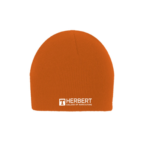  Orange Knit Beanie - HERBERT College of Agriculture Embroidery