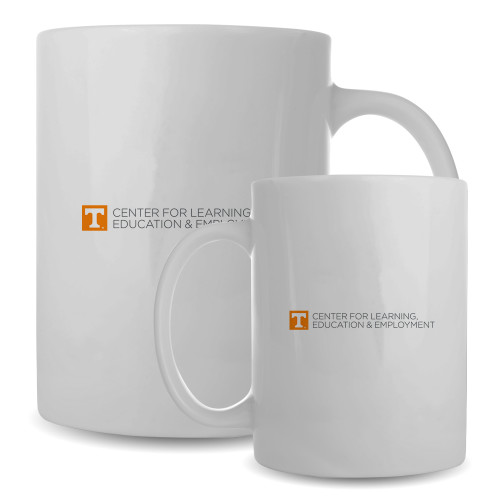  Full Color White Mug 15oz - Center for Learning  Education & Employment - Flat