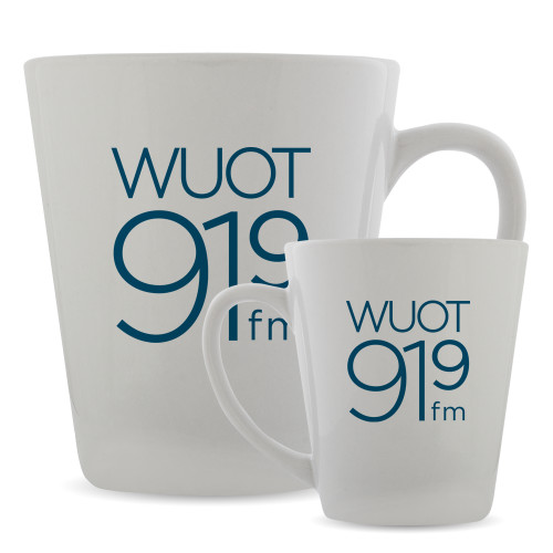  Full Color Latte Mug 12oz - UT Knoxville WUOT 919fm Square Logo