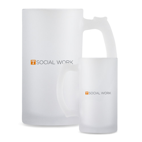  Full Color Decorative Frosted Glass Mug 16oz - Social Work