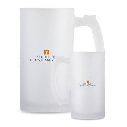  Full Color Decorative Frosted Glass Mug 16oz - UT Knoxville School of Journalism and Media