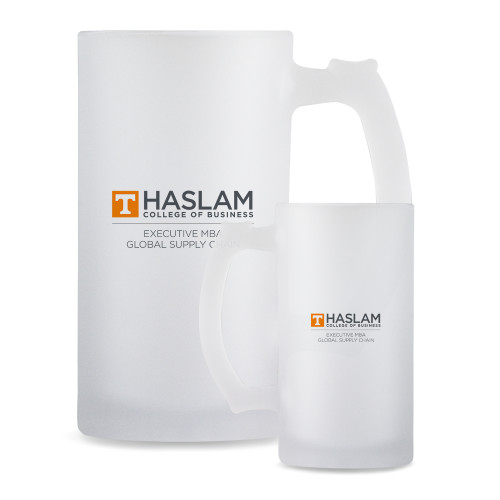  Full Color Decorative Frosted Glass Mug 16oz - Haslam Global Supply Chain Centered