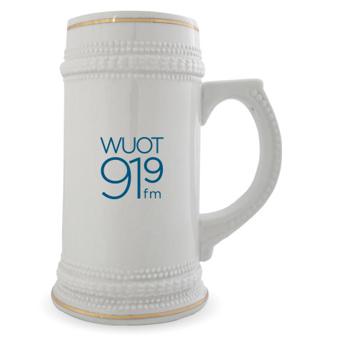  Full Color Decorative Ceramic Mug 22oz - UT Knoxville WUOT 919fm Square Logo