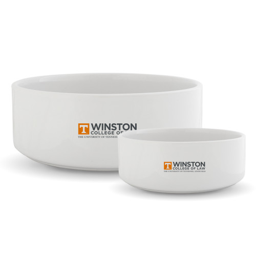  Ceramic Dog Bowl - Winston College of Law - UTK Stacked