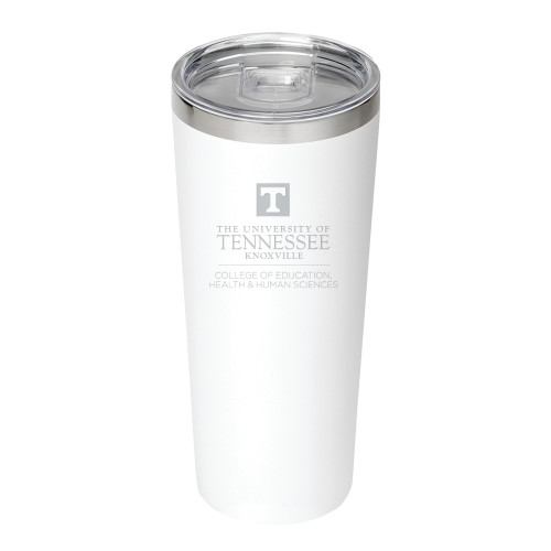  Thor Vacuum Insulated White Tumbler 22oz - College of Education Stacked Engraved