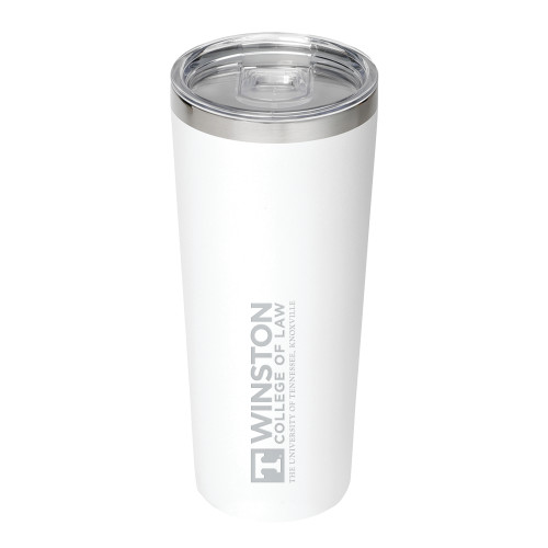  Thor Vacuum Insulated White Tumbler 22oz - Winston College of Law - UTK Stacked Engraved