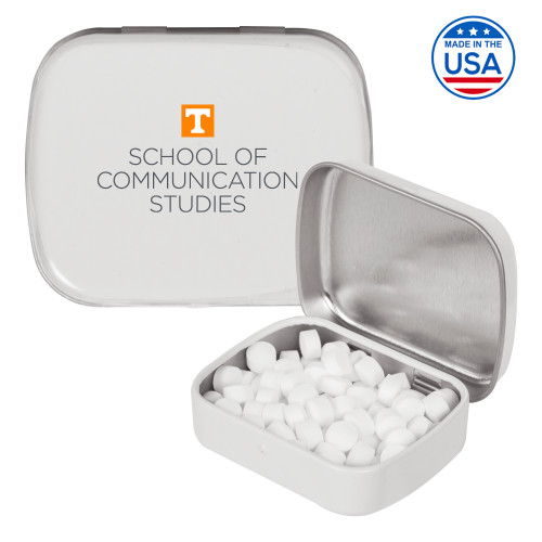  White Rectangular Peppermint Tin - School of Communication Studies