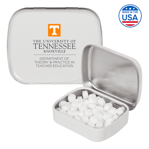  White Rectangular Peppermint Tin - Department of Theory and Practice in Teacher Education - UTK