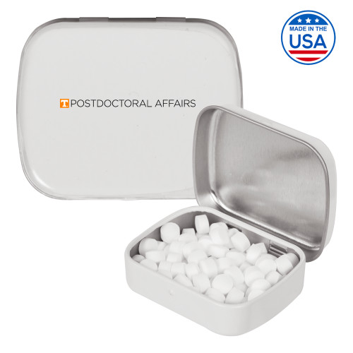  White Rectangular Peppermint Tin - Postdoctoral Affairs