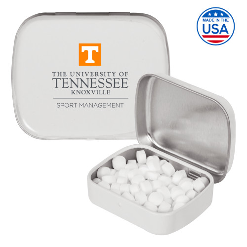  White Rectangular Peppermint Tin - UTK Sport Management