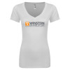 Thumbnail image for  Next Level Womens White Ideal V Tee