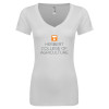Thumbnail image for  Next Level Womens White Ideal V Tee