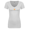 Thumbnail image for  Next Level Womens White Ideal V Tee