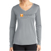 Thumbnail image for  Womens Grey Performance Long Sleeve V Neck Shirt