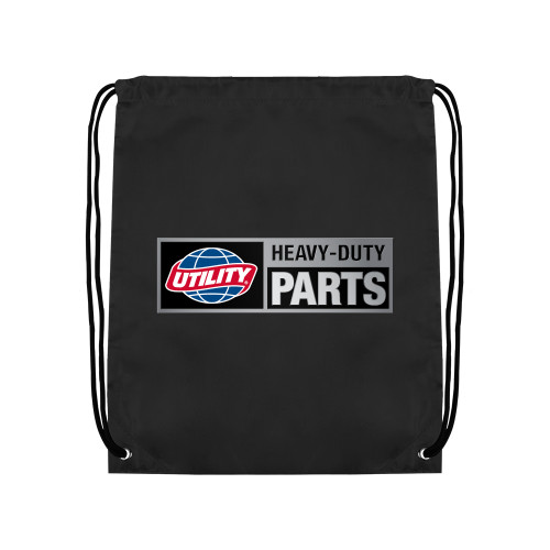  Black Drawstring Backpack - Heavy Duty Parts Horizontal