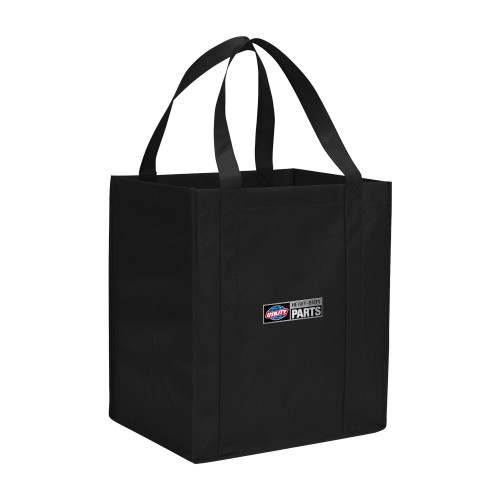  Non Woven Black Grocery Tote - Heavy Duty Parts Horizontal
