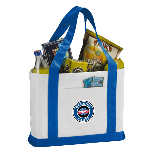  Contender White/Royal Canvas Tote - Genuine Parts