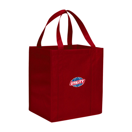  Non Woven Red Grocery Tote - Utility