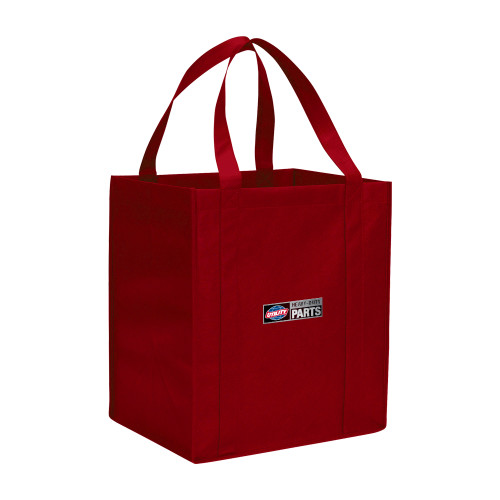  Non Woven Red Grocery Tote - Heavy Duty Parts Horizontal