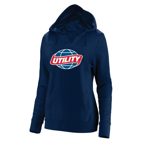  Womens Plus Navy Hoodie - Utility