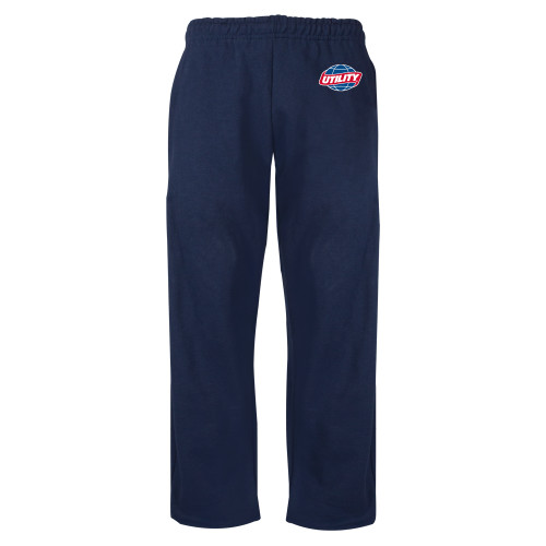  Navy Fleece Open Bottom Pant - Utility