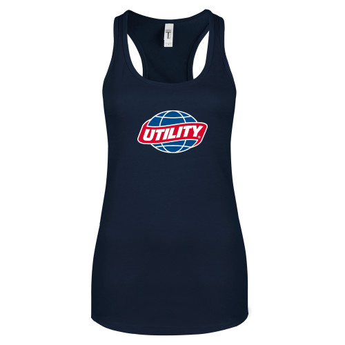  Next Level Womens Navy Racerback Tank  - Utility