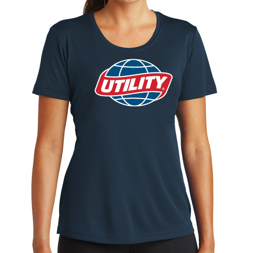  Womens Navy Performance Tee - Utility