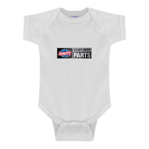  White Infant Onesie - Heavy Duty Parts Horizontal