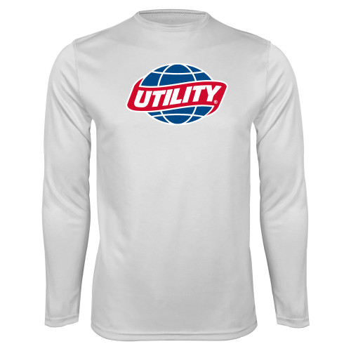  White Performance Long Sleeve Shirt - Utility