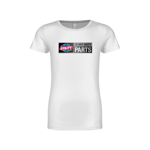  Next Level Girls White Fashion Fit T Shirt - Heavy Duty Parts Horizontal
