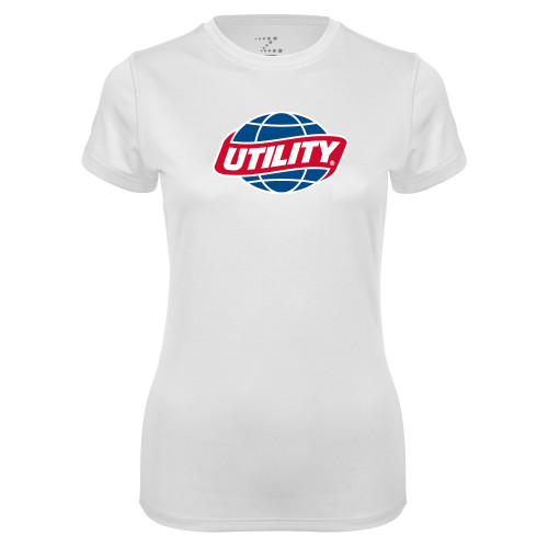  Womens White Performance Tee - Utility