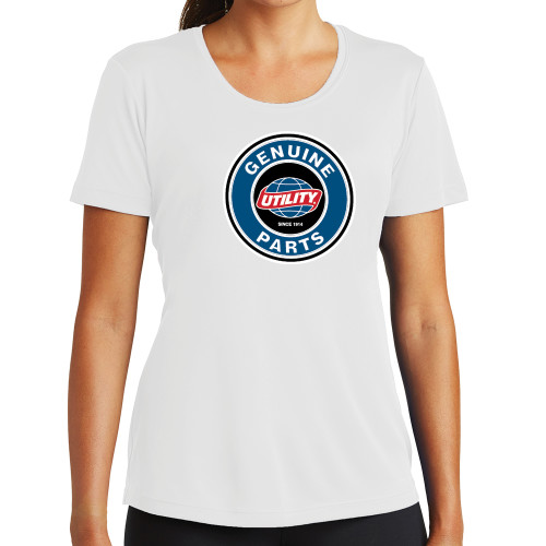  Womens White Performance Tee - Genuine Parts