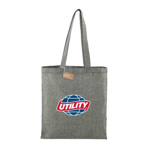  Recycled Cotton Twill Black Tote - Utility
