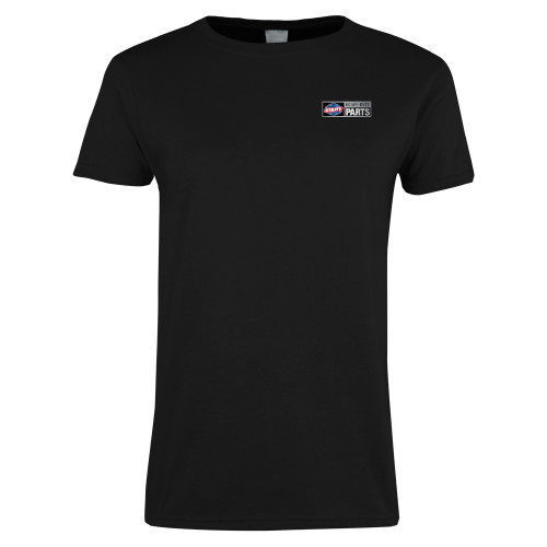  Womens Black Short Sleeve Tee - Heavy Duty Parts Horizontal