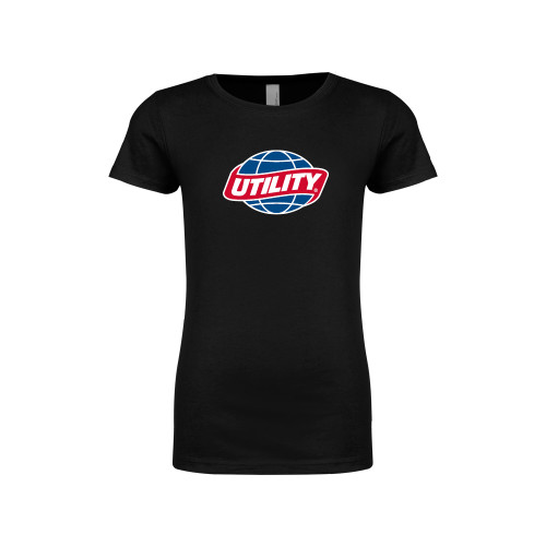  Next Level Girls Black Fashion Fit T Shirt - Utility
