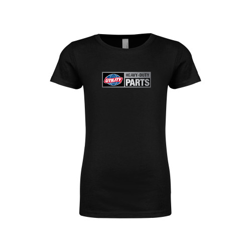  Next Level Girls Black Fashion Fit T Shirt - Heavy Duty Parts Horizontal