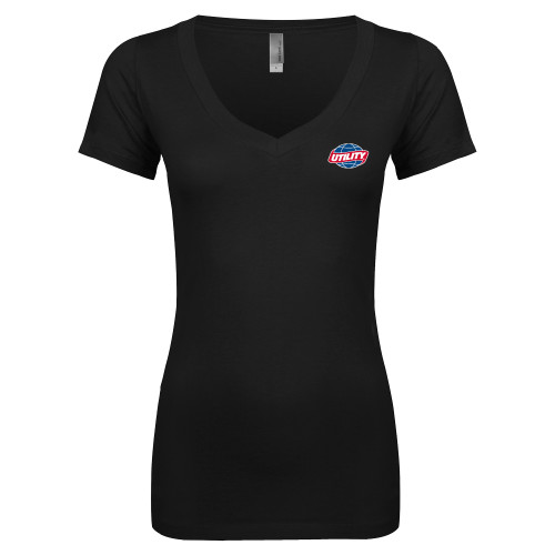  Next Level Womens Black Ideal V Tee - Utility