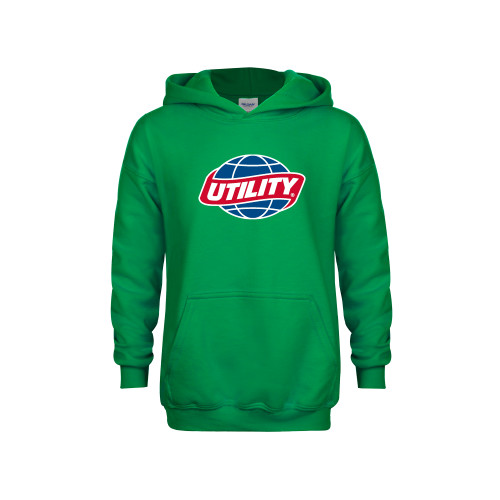  Youth Kelly Green Fleece Hoodie - Utility