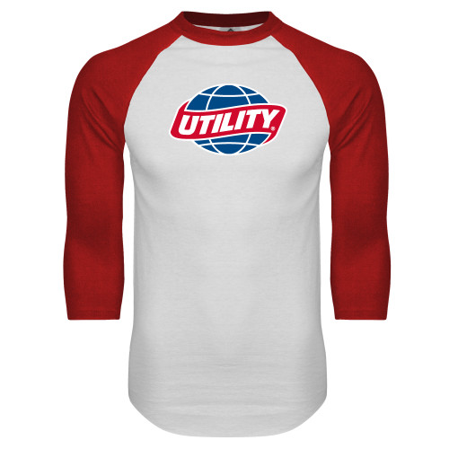 Main Image for  White/Red Raglan Baseball T Shirt