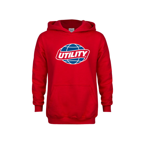  Youth Red Fleece Hoodie - Utility