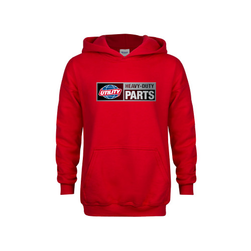  Youth Red Fleece Hoodie - Heavy Duty Parts Horizontal