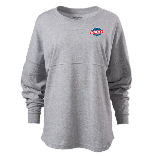  Boxercraft Womens Oxford Grey Heather Pom Pom Jersey Tee - Utility