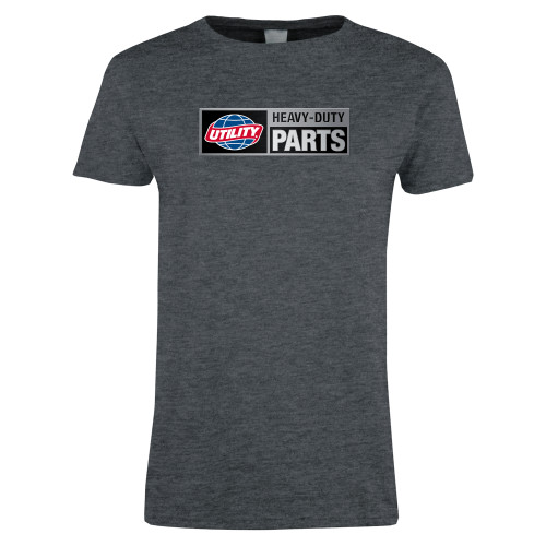  Womens Dark Heather Short Sleeve Tee - Heavy Duty Parts Horizontal