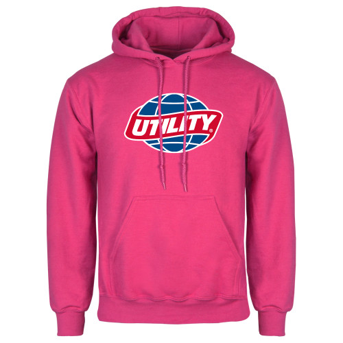  Womens Fuchsia Fleece Hoodie - Utility