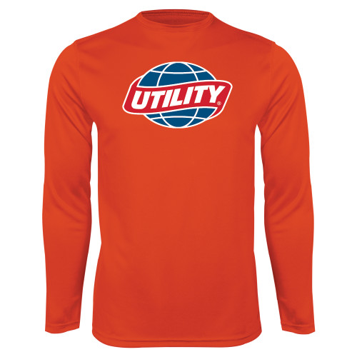  Orange Performance Long Sleeve Shirt - Utility