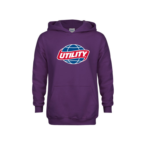  Youth Purple Fleece Hoodie - Utility