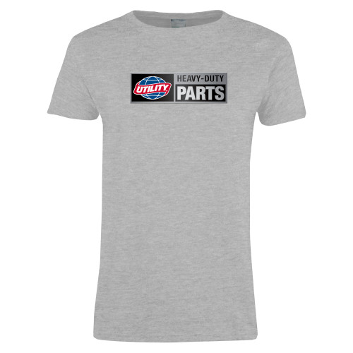  Womens Grey Short Sleeve Tee - Heavy Duty Parts Horizontal