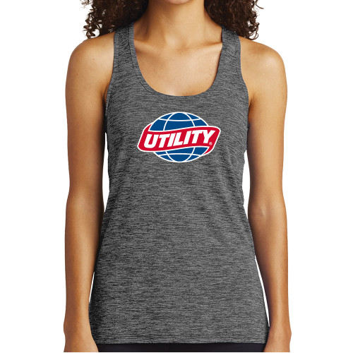  Womens Performance Grey/Black Heather Tank - Utility